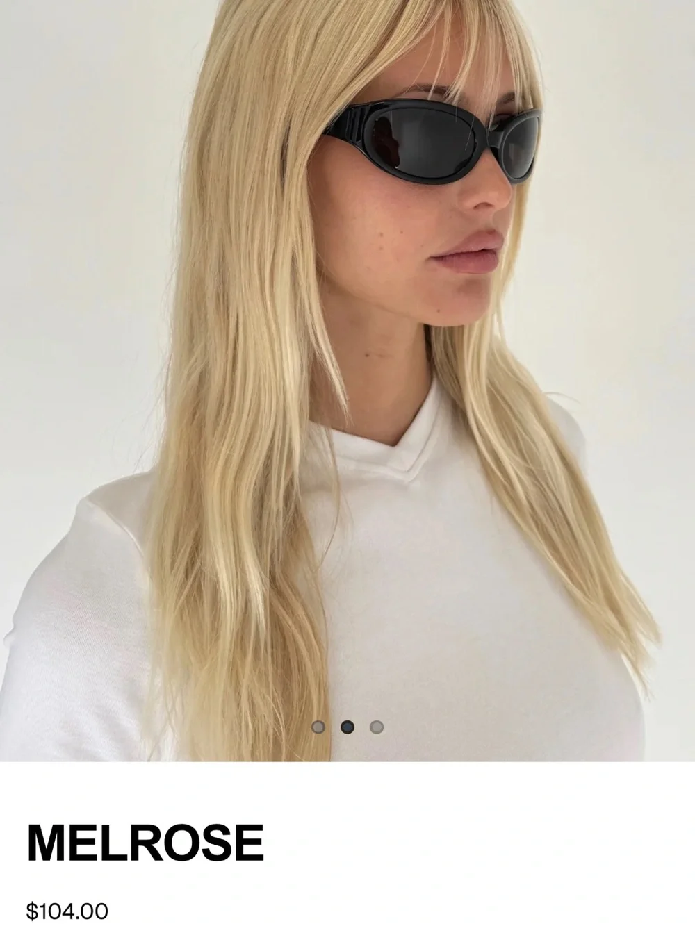 Black Oval Women's Sunglasses